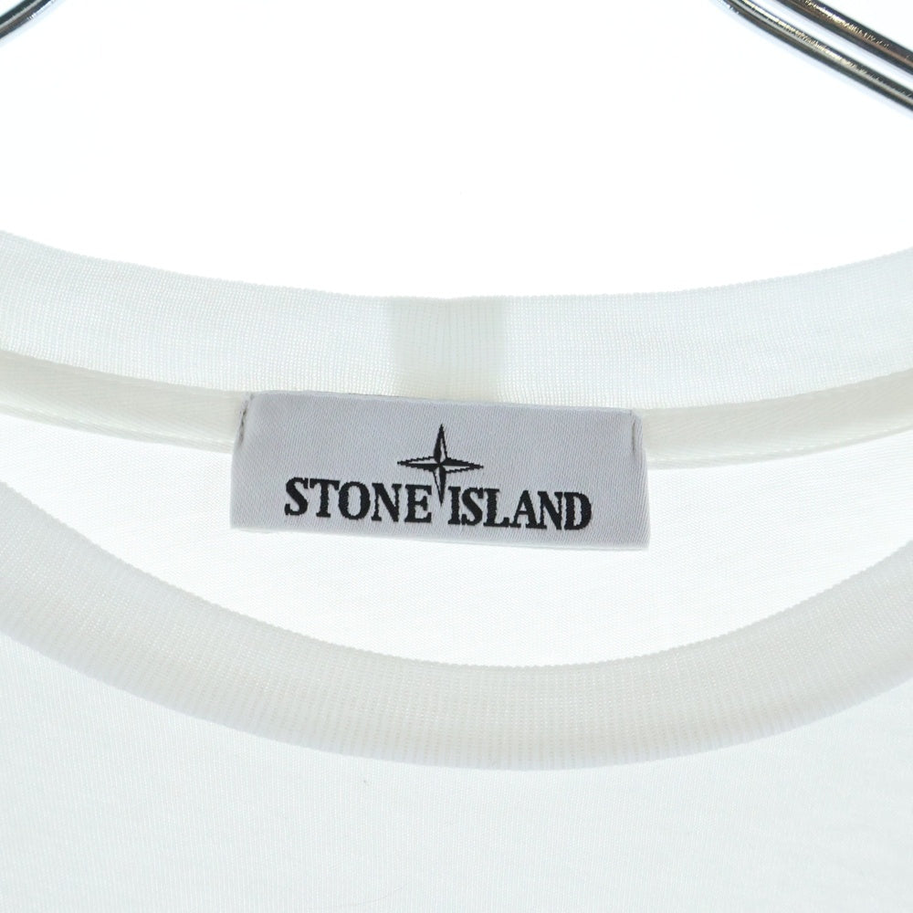 STONE ISLAND(ストーンアイランド) LONG SLEEVE SHIRT 101522713 ロゴワッペン付き 長袖 Tシャツ カットソー ホワイト