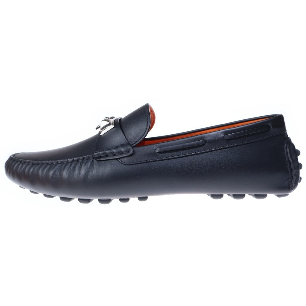 HERMES(エルメス) Irving loafer アーヴィング ローファー シルバー金具 レザー シューズ ブラック