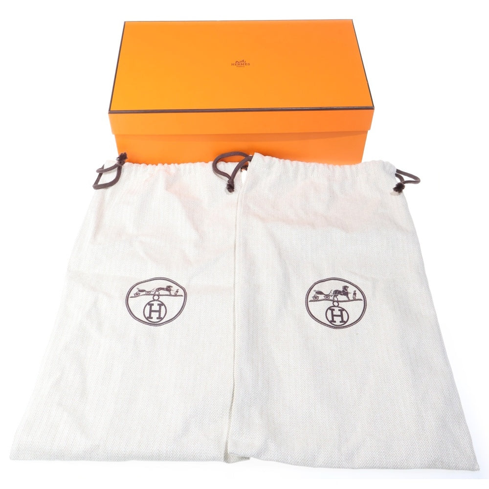 HERMES(エルメス) Irving loafer アーヴィング ローファー シルバー金具 レザー シューズ ブラック