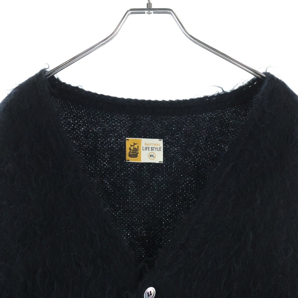 SAINT MICHAEL(セントマイケル) 23AW MOHAIR CARDIGAN SM-A23-0000-044 モヘア カーディガン 長袖 セーター ブラック
