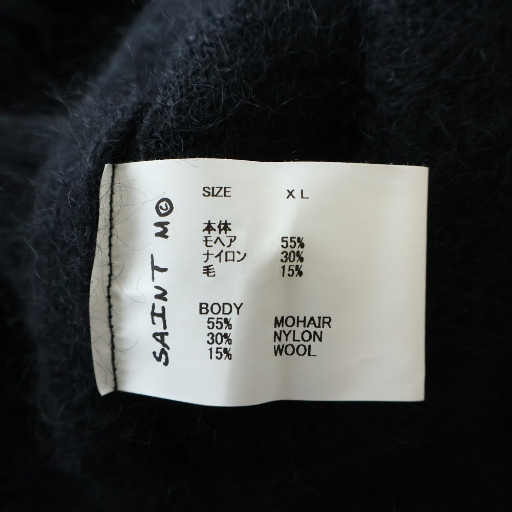 SAINT MICHAEL(セントマイケル) 23AW MOHAIR CARDIGAN SM-A23-0000-044 モヘア カーディガン 長袖 セーター ブラック