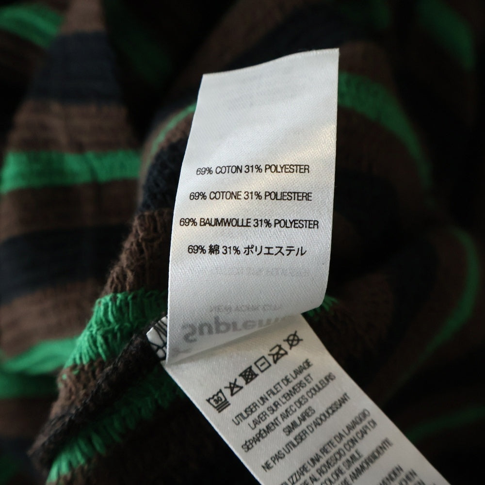 SUPREME(シュプリーム) 22SS Open Knit Stripe Zip Polo オープンニット ストライプ ジップポロ 半袖 グリーン/ブラック