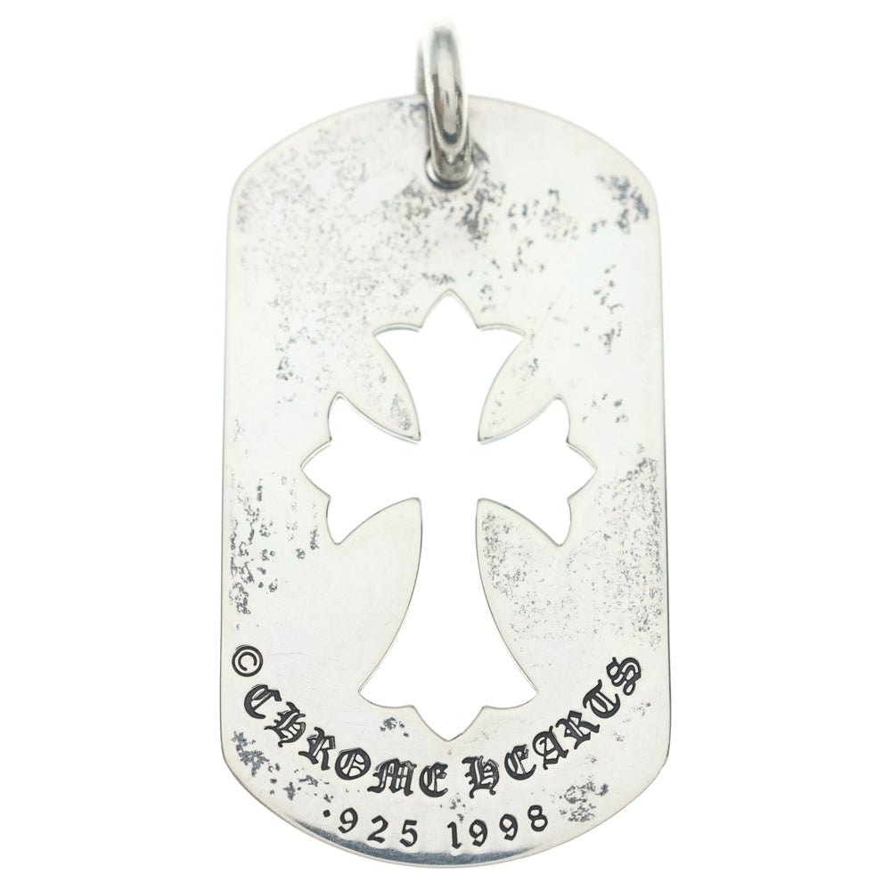CHROME HEARTS(クロムハーツ) D TAG LRG CO CRS カットアウトクロスドッグタグ ラージ ペンダントトップ シルバー BCA239
