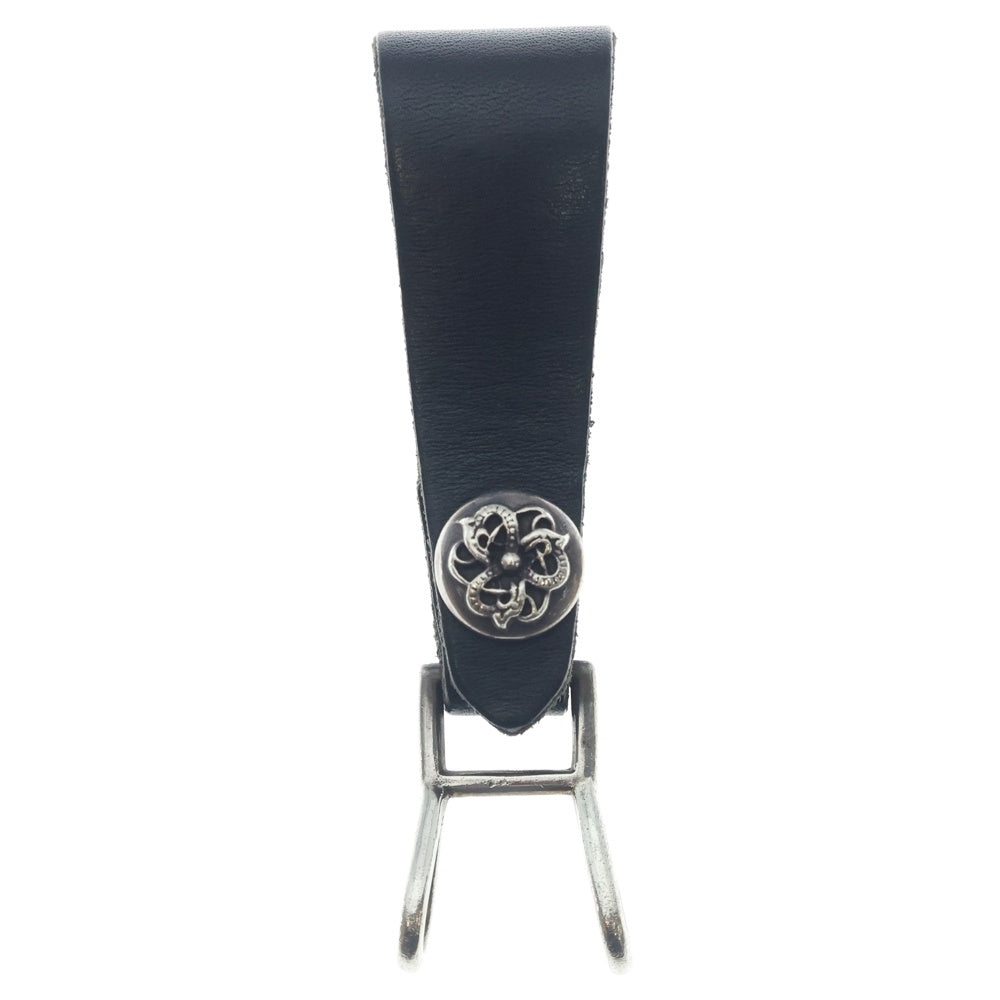 CHROME HEARTS(クロムハーツ) BELT LOOP ケルティックボールボタン レザーベルトループ ブラック