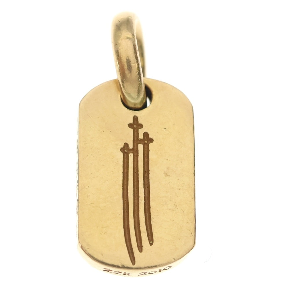 CHROME HEARTS(クロムハーツ) 22K DT TNY RS3 RS3クロスタイニードッグタグ ペンダントトップ ゴールド