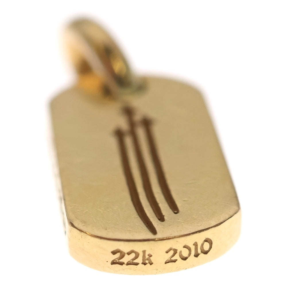 CHROME HEARTS(クロムハーツ) 22K DT TNY RS3 RS3クロスタイニードッグタグ ペンダントトップ ゴールド