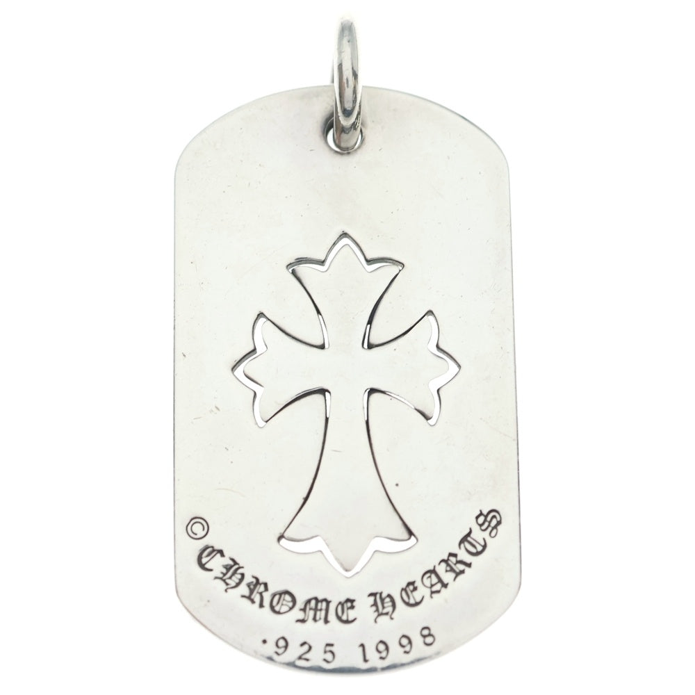 CHROME HEARTS(クロムハーツ) D TAG LRG CO CRS カットアウトクロスドッグタグ ラージ ペンダントトップ シルバー BCA239