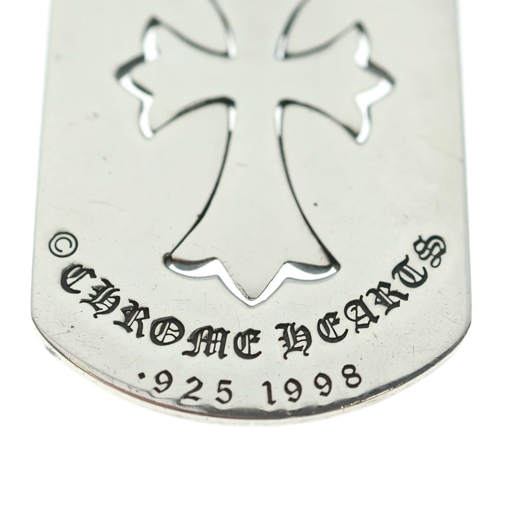 CHROME HEARTS(クロムハーツ) D TAG LRG CO CRS カットアウトクロスドッグタグ ラージ ペンダントトップ シルバー BCA239