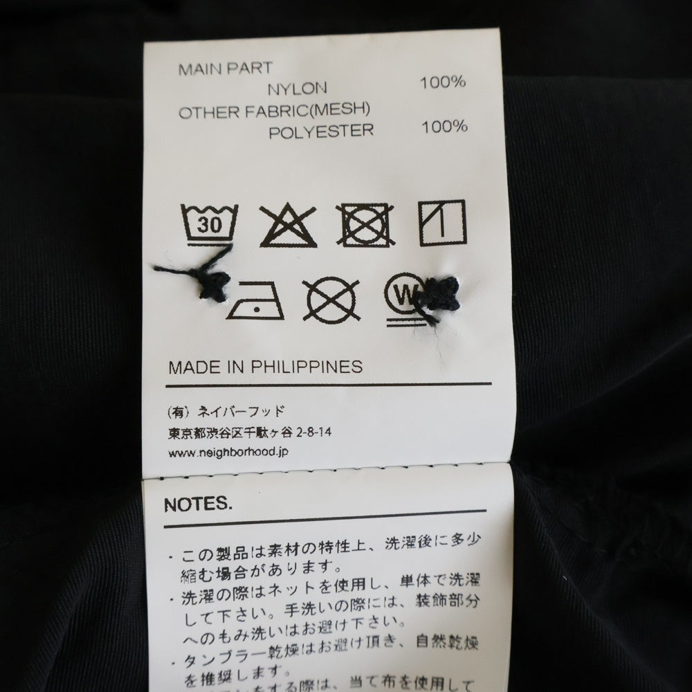 NEIGHBORHOOD(ネイバーフッド) 25SS VENTILATION FIELD SHIRT ベンチレーションフィールド シャツ ナイロンシャツ ブラック
