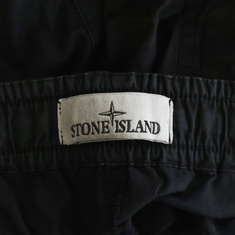 STONE ISLAND(ストーンアイランド) リップストップ TC ルーズフィット カーゴパンツ ブラック K1S153100022S0063