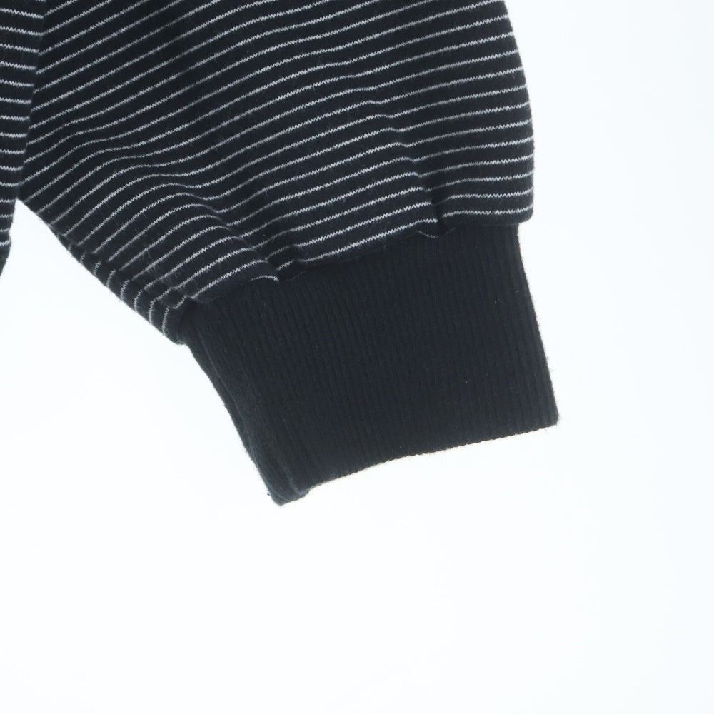 The Ennoy Professional(エンノイプロフェッショナル) 24AW BORDER CREW AW24BRENCT01NTL ボーダー クルーネック スウェットシャツ トレーナー ブラック/ホワイト