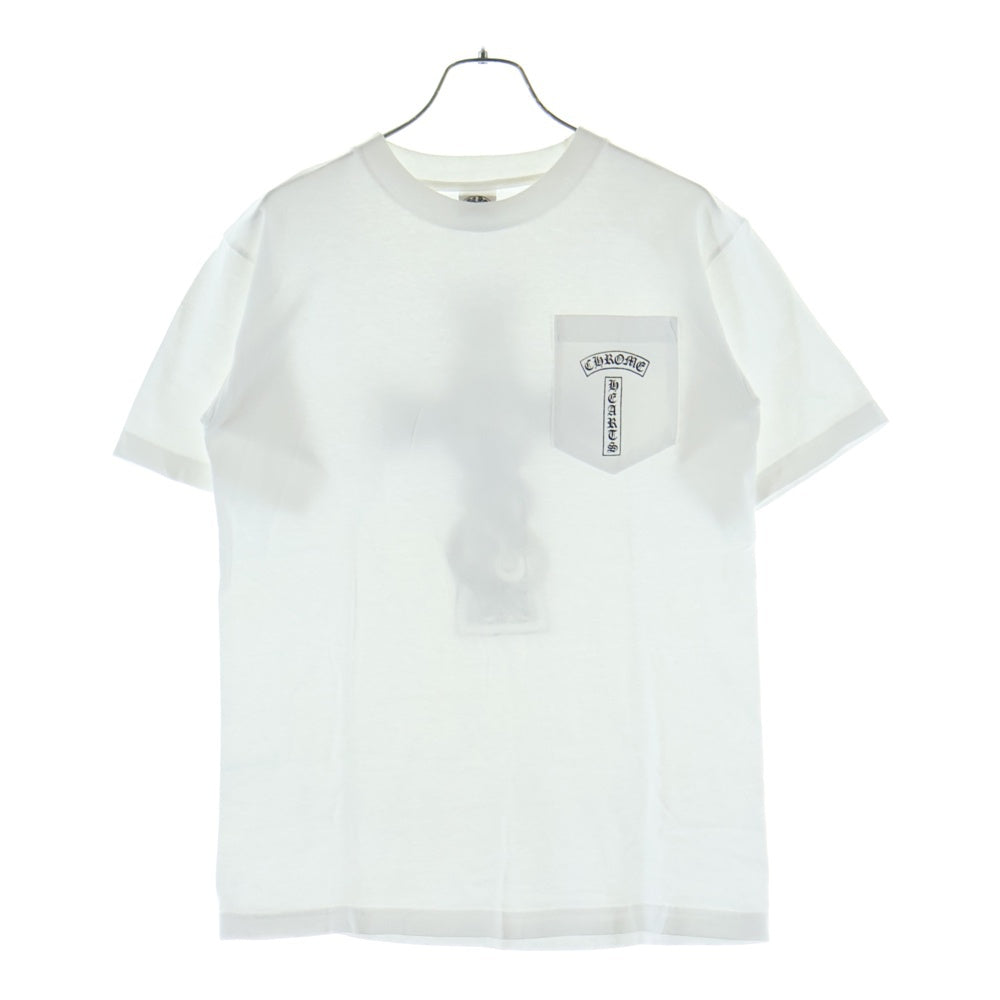 CHROME HEARTS(クロムハーツ) OLD オールド ケルティッククロス バックプリント 胸ポケット 半袖 Tシャツ ホワイト