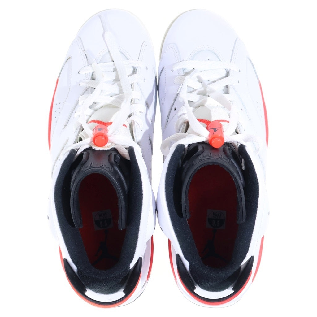 NIKE(ナイキ) Air Jordan 6 Retro White / Infra Red 384664-123 エアジョーダン6 レトロ ホワイト/インフラレッド ハイカットスニーカー シューズ US9.5/27.5cm ホワイト