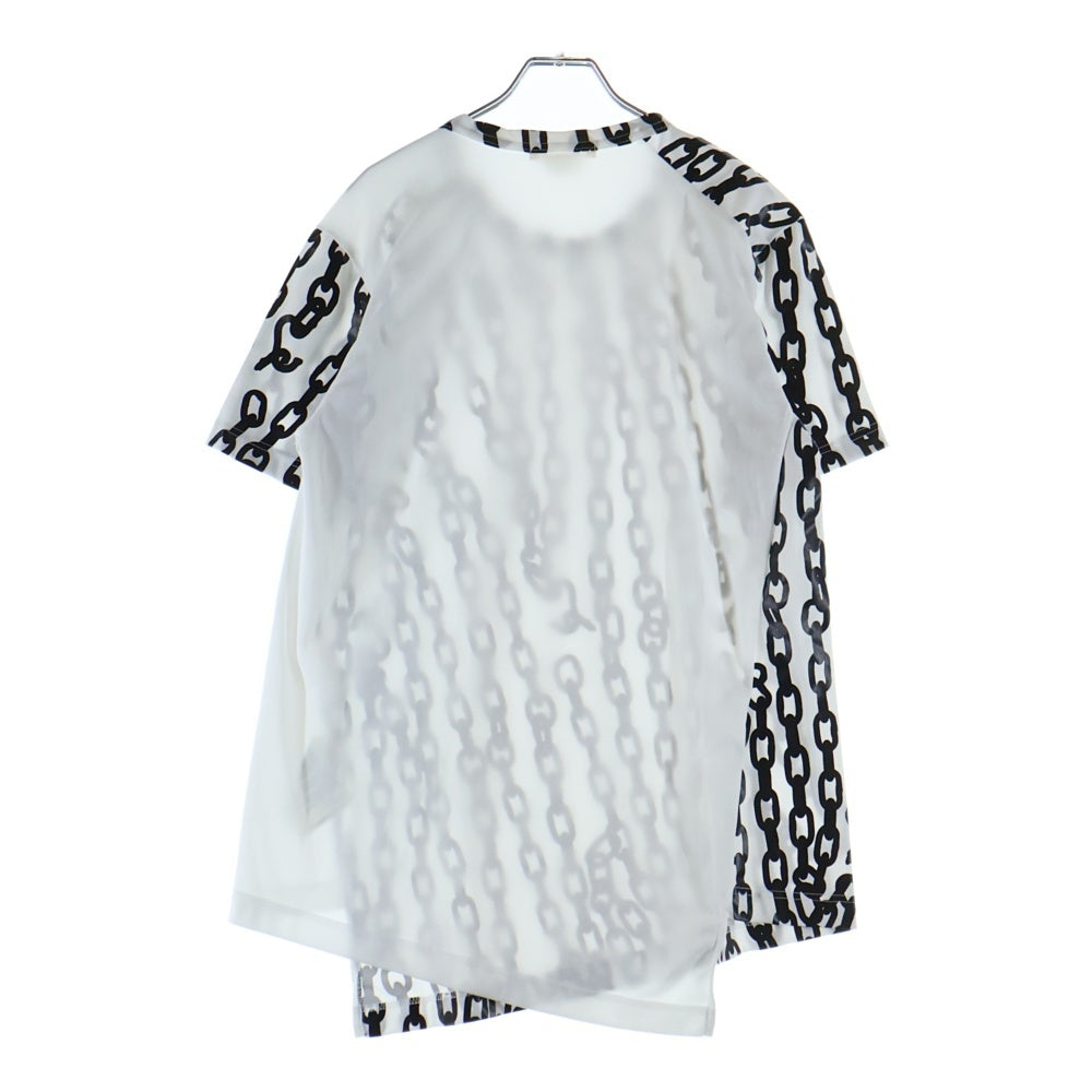 COMME des GARCONS(コムデギャルソン) チェーン柄 半袖Tシャツ カットソー ブラック/ホワイト GN-T016