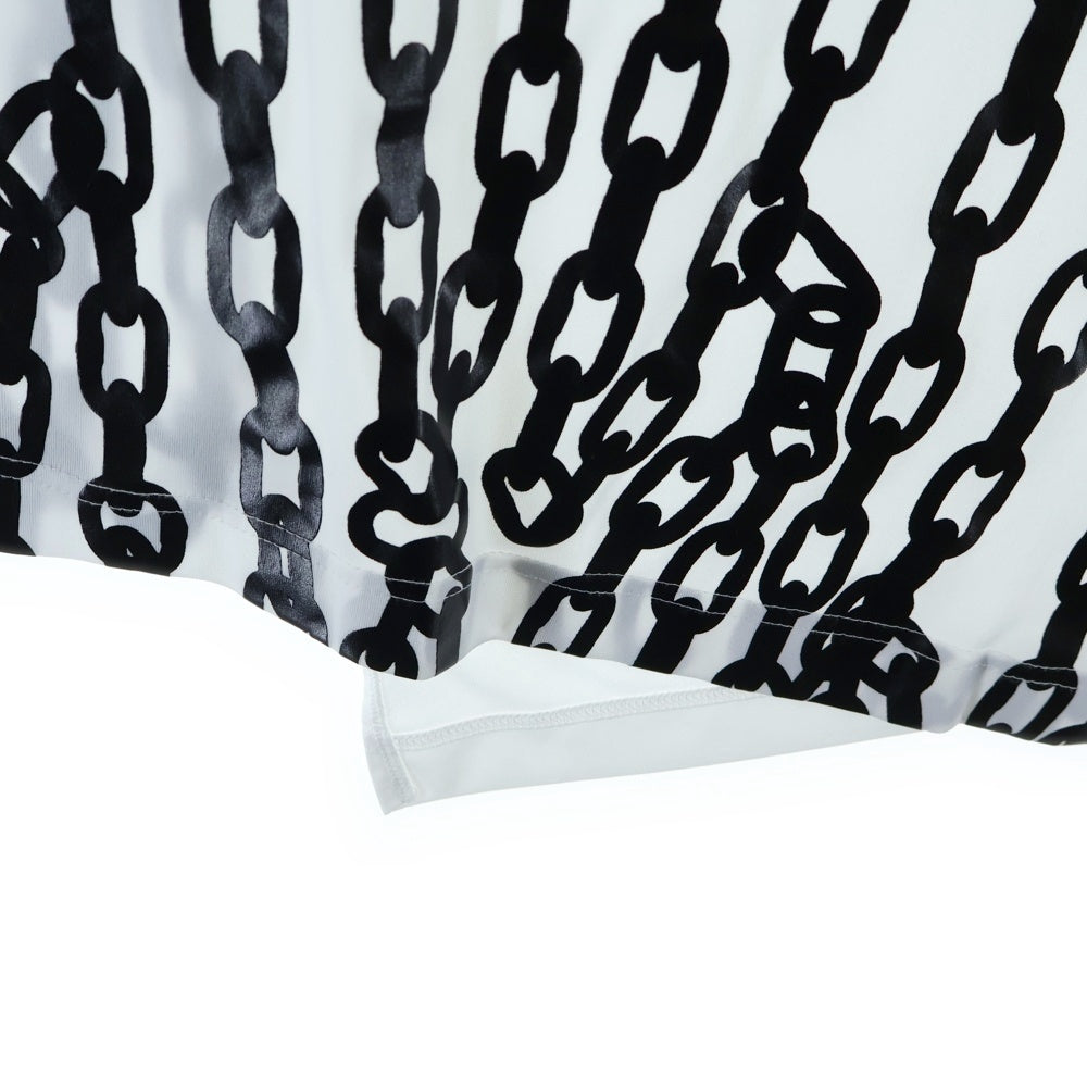 COMME des GARCONS(コムデギャルソン) チェーン柄 半袖Tシャツ カットソー ブラック/ホワイト GN-T016
