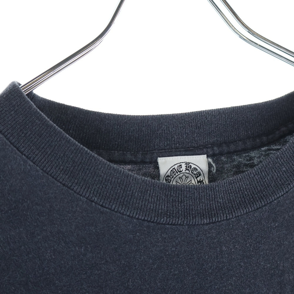 CHROME HEARTS(クロムハーツ) フロントダガープリント 袖クロス 長袖Tシャツ ロングスリーブ ブラック