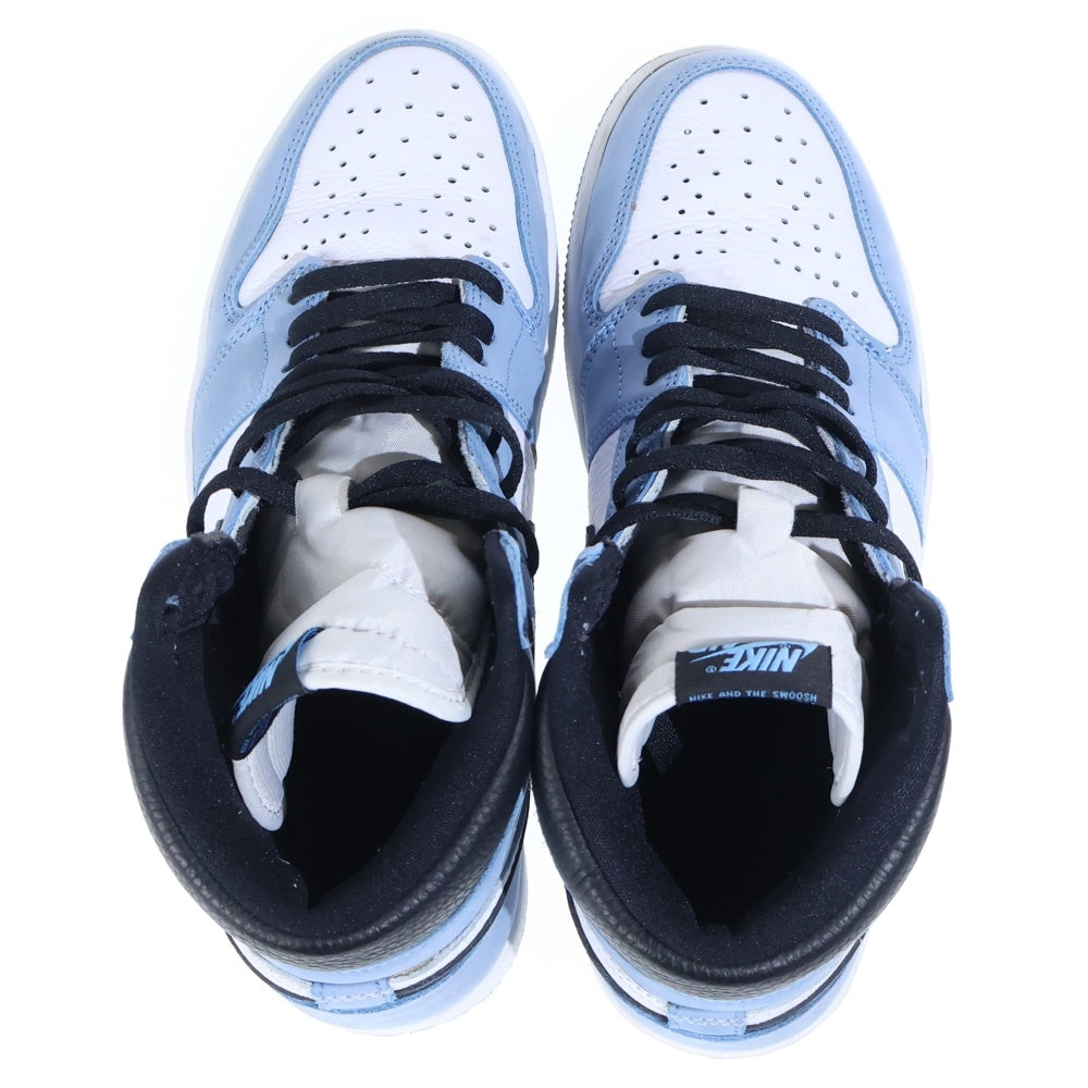 NIKE(ナイキ) AIR JORDAN 1 RETRO HIGH OG UNIVERCITY BLUE エアジョーダン1 ハイ ユニバーシティーブルー ハイカットスニーカー ブルー/ホワイト US10/28.0cm 555088-134