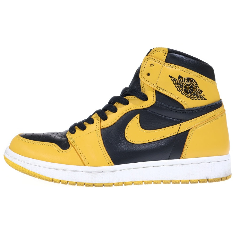 NIKE(ナイキ) AIR JORDAN1 RETRO HIGH OG POLLEN エアジョーダン 1 レトロ パラン ハイカットスニーカー ブラック/イエロー US10/28.0cm 555088-701
