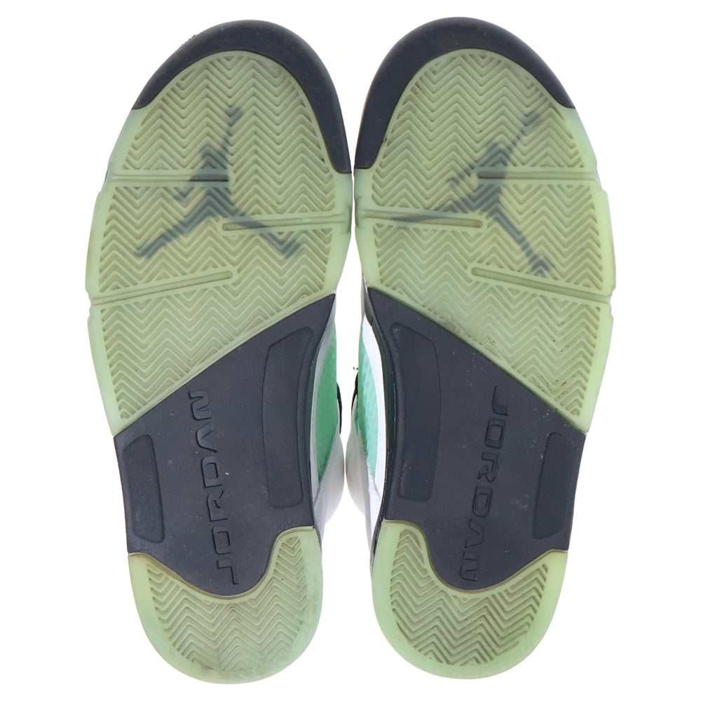 NIKE(ナイキ) AIR JORDAN 5 RETRO SNGL DY エアジョーダン5 レトロ ハイカットスニーカー ホワイト/ターコイズブルー CN2932-100 US10/28.0cm