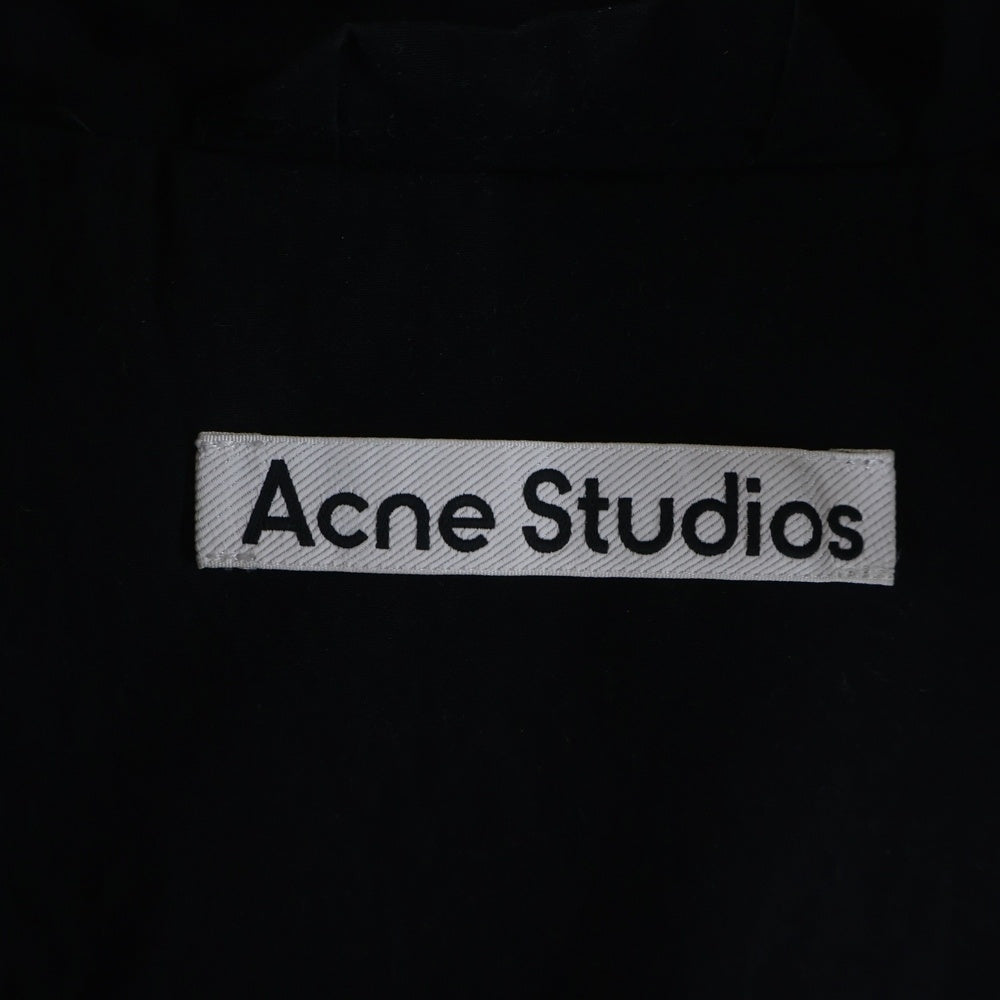 Acne Studios(アクネ ストゥディオズ) LOGO ZIPPER JACKET B90791 ダスト加工 ロゴジップアップ ナイロンジャケット ブラック