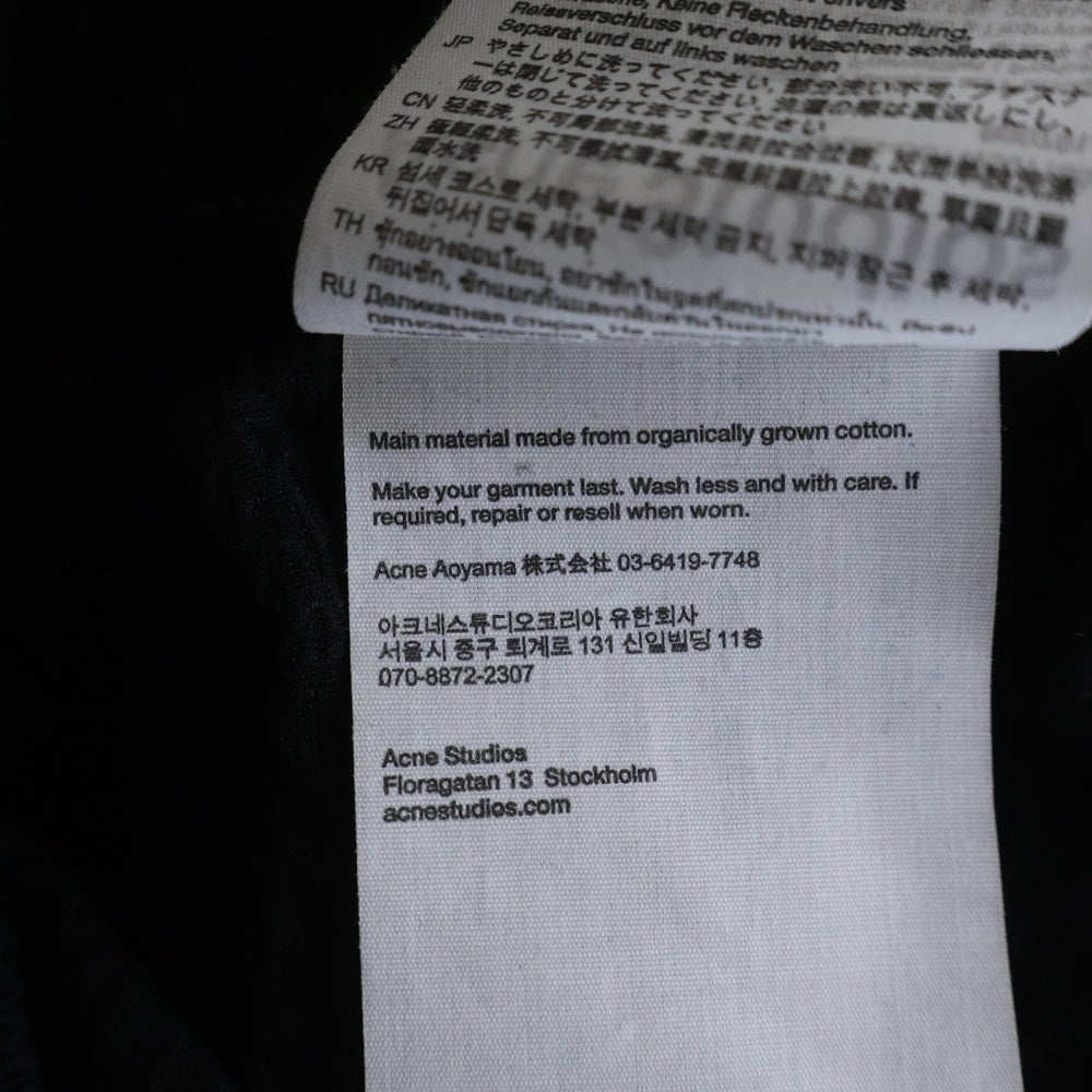 Acne Studios(アクネ ストゥディオズ) LOGO ZIPPER JACKET B90791 ダスト加工 ロゴジップアップ ナイロンジャケット ブラック