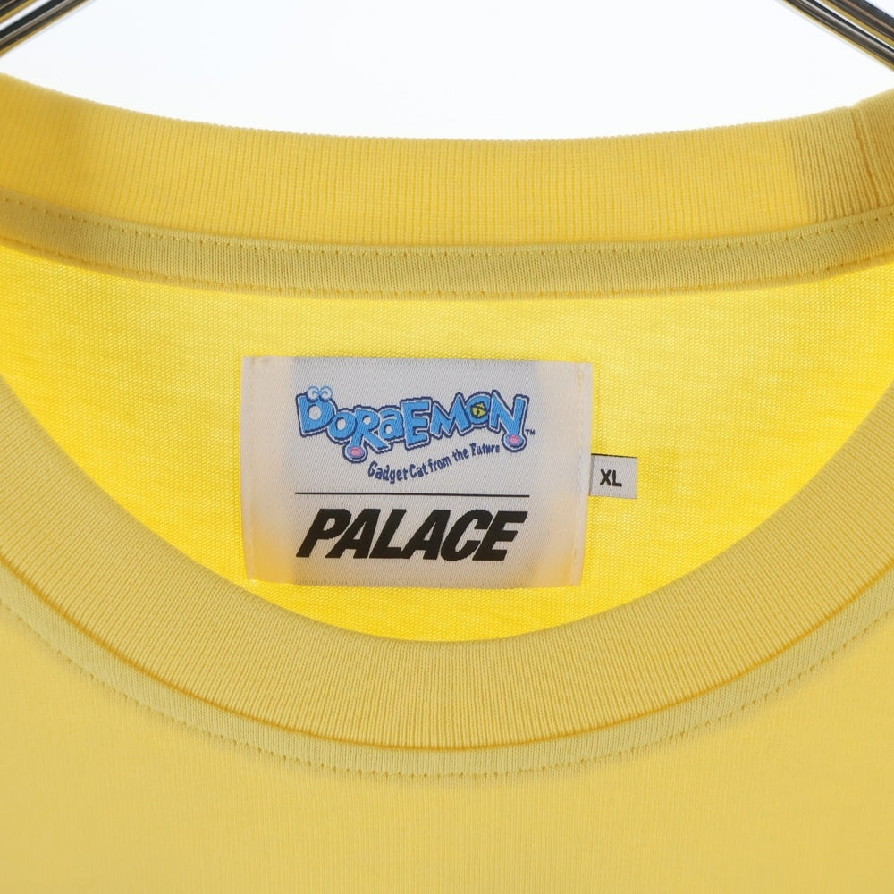 Palace Skateboards(パレススケートボーズ) 25AW ×DORAEMON ドラえもん ドラミ プリント半袖Tシャツ イエロー