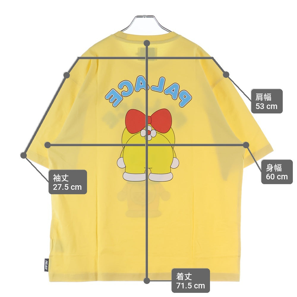 Palace Skateboards(パレススケートボーズ) 25AW ×DORAEMON ドラえもん ドラミ プリント半袖Tシャツ イエロー