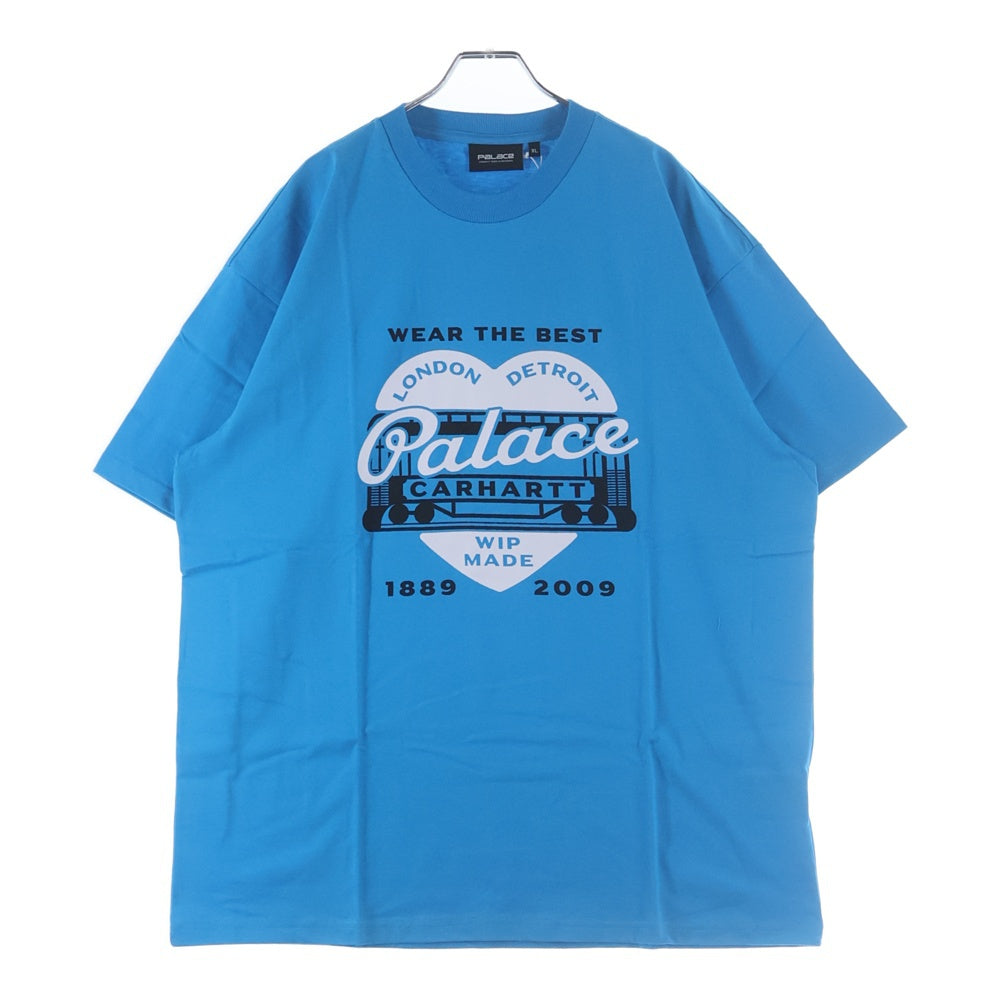 Palace Skateboards(パレススケートボーズ) ×Carhartt Heart T-SHIRT Safety Blue ハート Tシャツ セーフティブルー XL