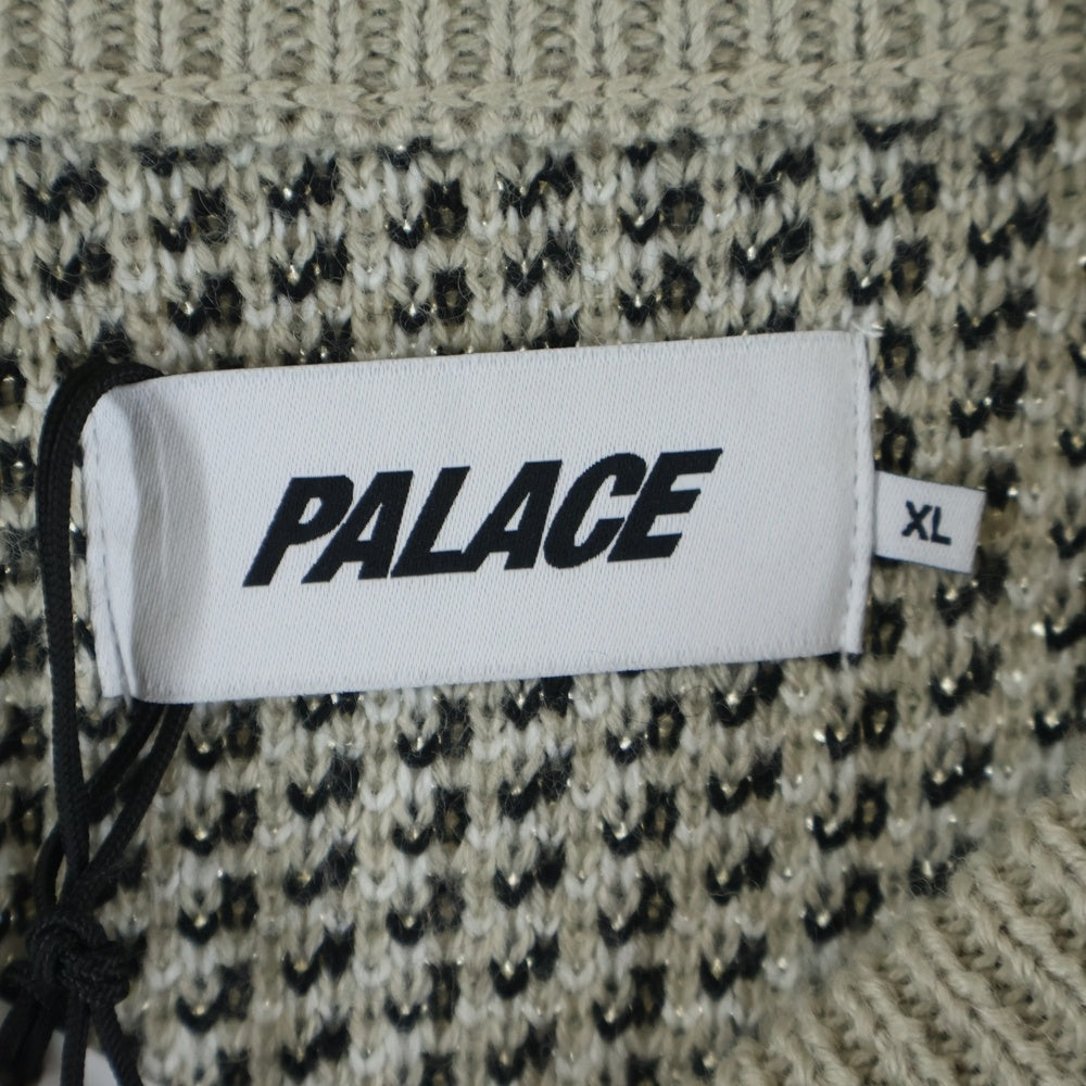 Palace Skateboards(パレススケートボーズ) Rear View Knit リアビューニット Ivory アイボリー コットン XL