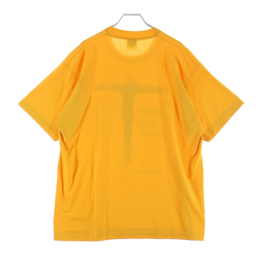 VINTAGE(ヴィンテージ) 90s Jesus The Black Messiah T-Shirt ジーザス ザ ブラック メシア 半袖Tシャツ カットソー イエロー