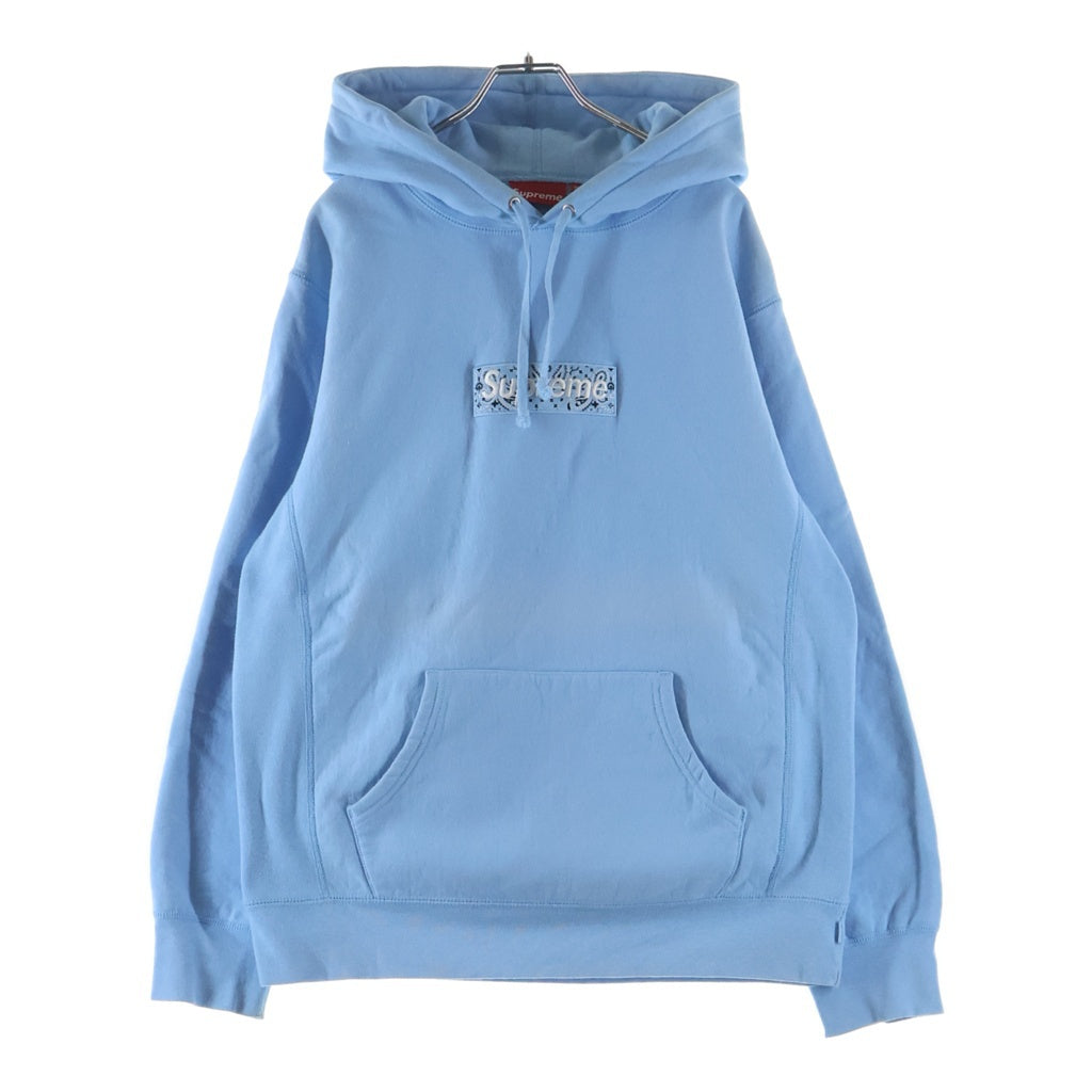 SUPREME(シュプリーム) 19AW Bandana Box Logo Hooded Sweatshirts バンダナボックスロゴフーデッドスウェットシャツ ロゴ刺繍プルオーバースウェットパーカー