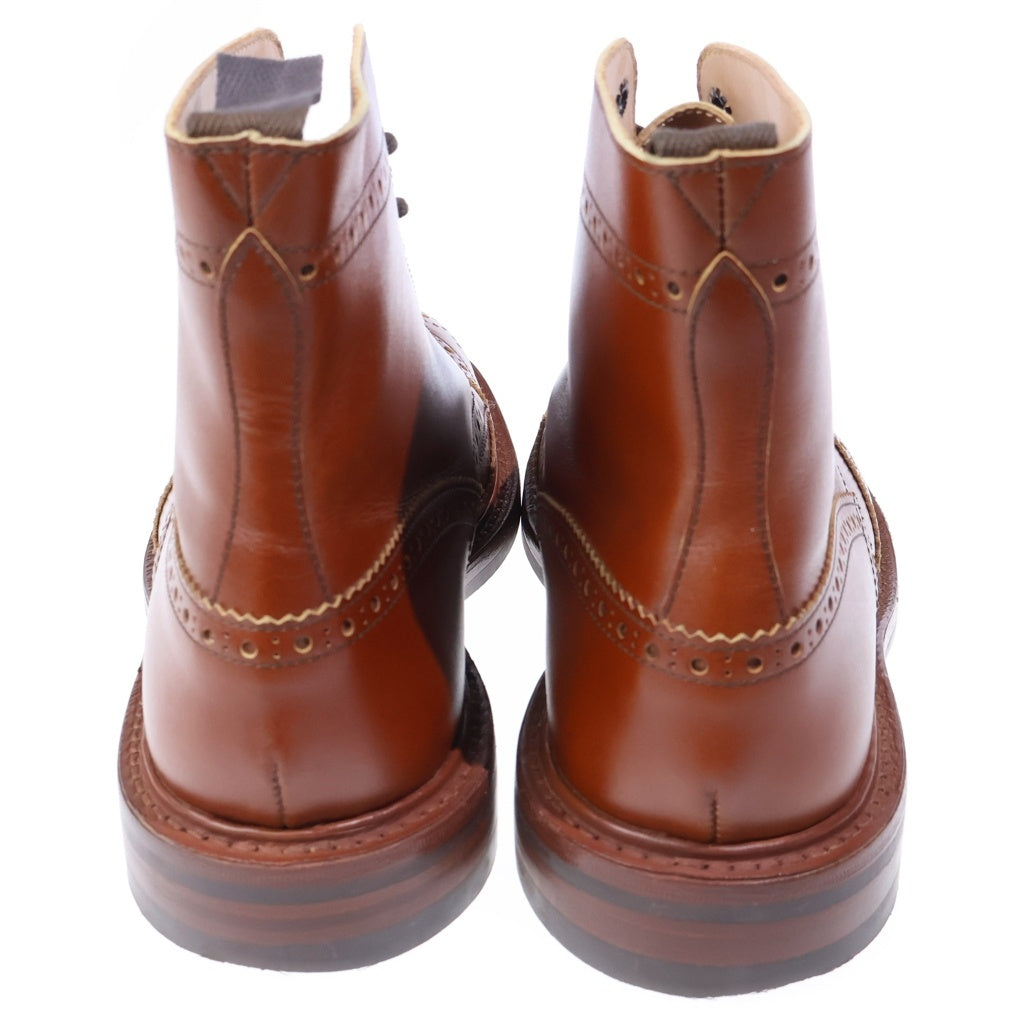Tricker's(トリッカーズ) MALTON COMMANDO SOLE マルトン コマンドソール ウイングチップ レースアップ レザー カントリーブーツ ブラウン UK10 M2508