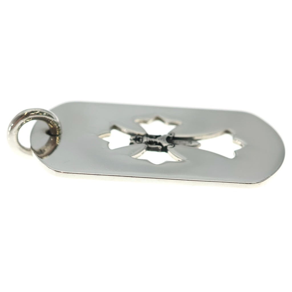 CHROME HEARTS(クロムハーツ) D TAG LRG CROSS DAGG カットアウトクロスダガー ラージドッグタグ ネックレストップ シルバー