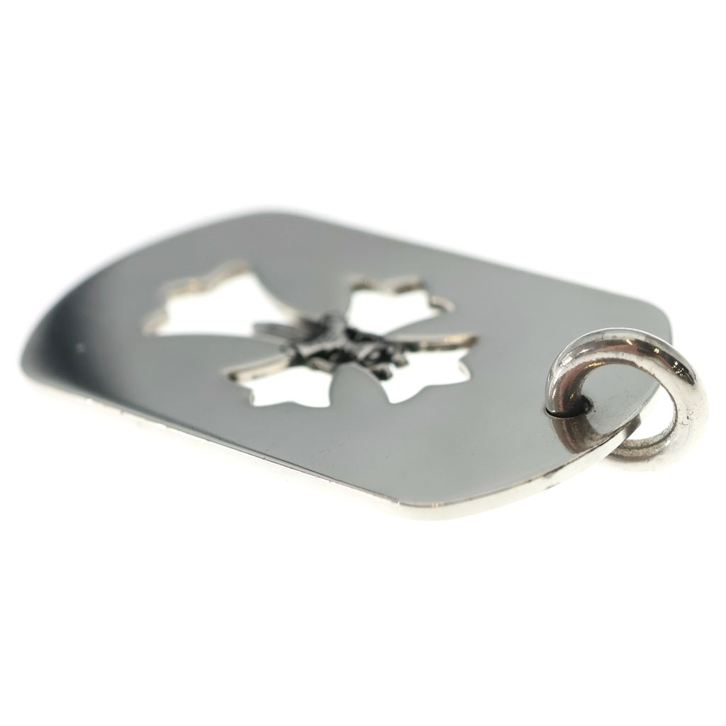 CHROME HEARTS(クロムハーツ) D TAG LRG CROSS DAGG カットアウトクロスダガー ラージドッグタグ ネックレストップ シルバー