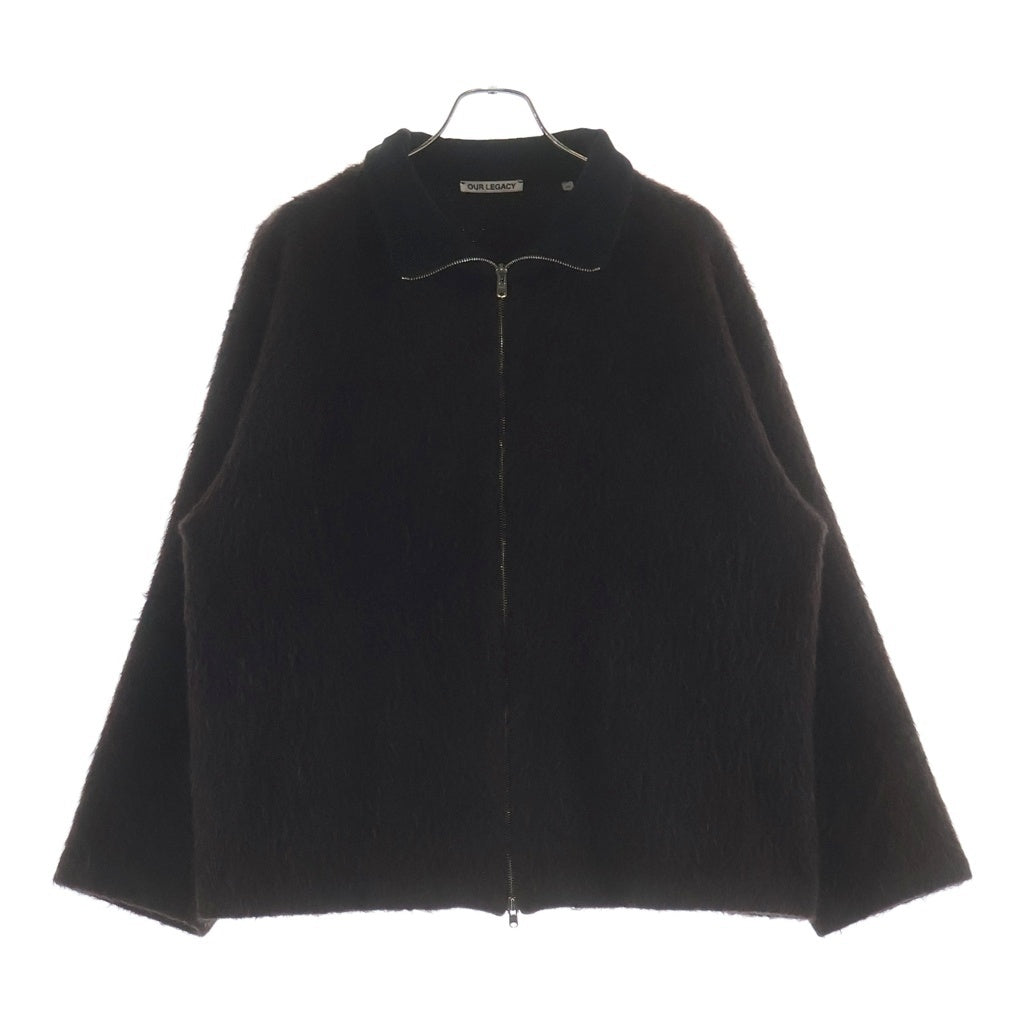 OUR LEGACY(アワーレガシー) ZIP FUNNEL JACKET MOHAIR BROWN モヘア ジップアップ ファンネル ジャケット ウール ブラウン 46