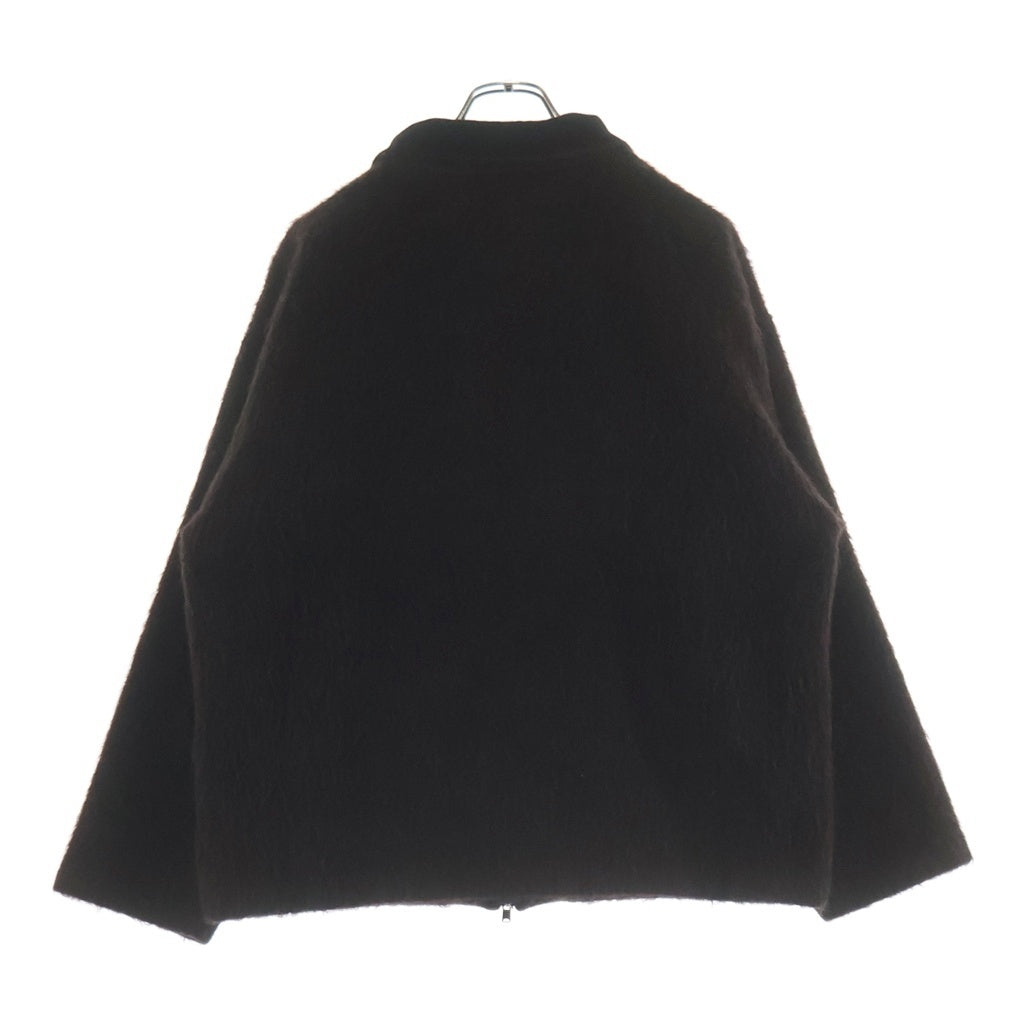 OUR LEGACY(アワーレガシー) ZIP FUNNEL JACKET MOHAIR BROWN モヘア ジップアップ ファンネル ジャケット ウール ブラウン 46