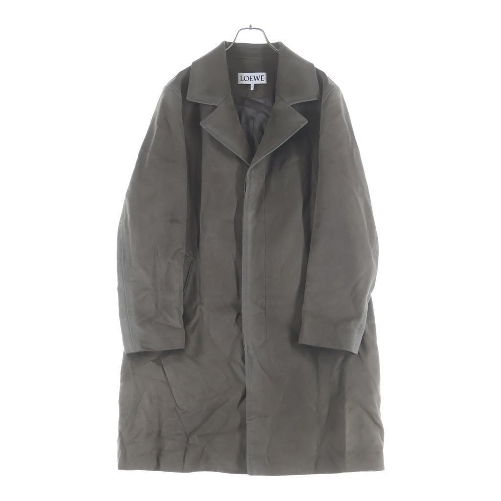 LOEWE(ロエベ) Cappotto in misto cotone Marrone H526Y02WDD カッポット イン ミスト コトーネ マッローネ ロングコート ブラウン