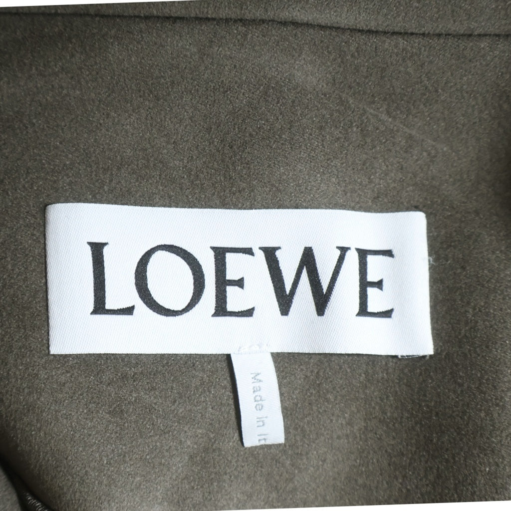 LOEWE(ロエベ) Cappotto in misto cotone Marrone H526Y02WDD カッポット イン ミスト コトーネ マッローネ ロングコート ブラウン