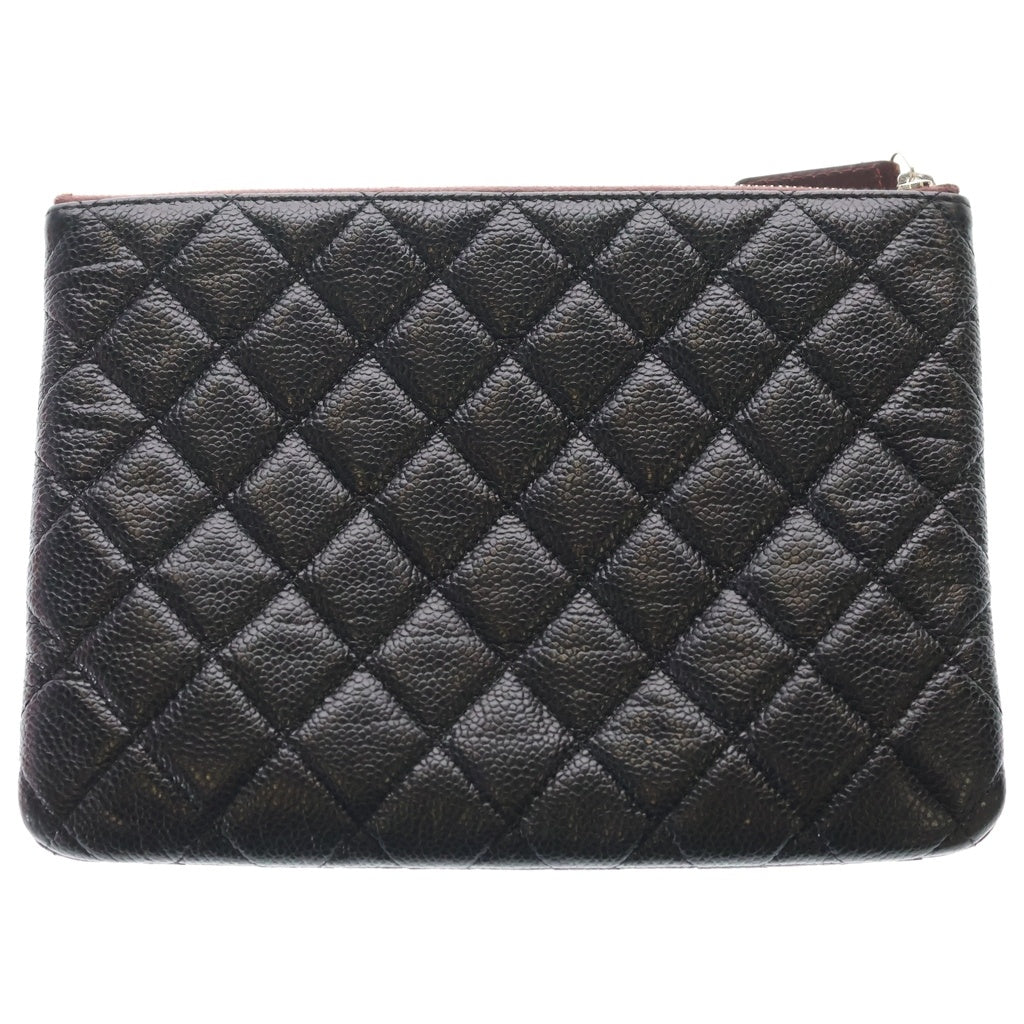 CHANEL(シャネル) マトラッセ クラッチバッグ キャビアスキン ブラック