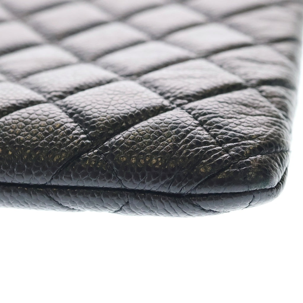 CHANEL(シャネル) マトラッセ クラッチバッグ キャビアスキン ブラック