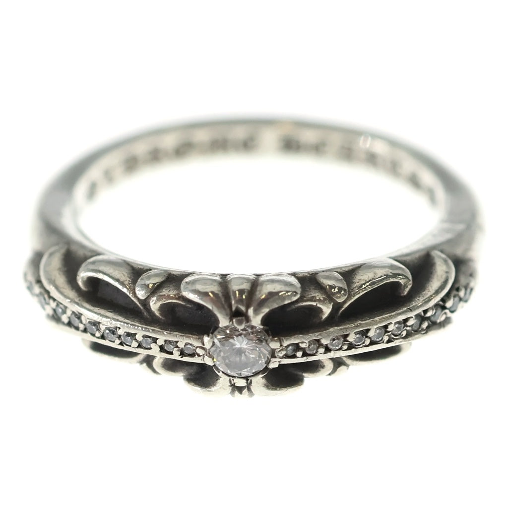 クロムハーツ  BABY CLSC P/D/ベイビークラシックフローラルクロス PAVEダイヤ/シルバーリング メンズ 16号 CHROME HEARTS(クロムハーツ) BABY CLSC P D ベイビークラシック