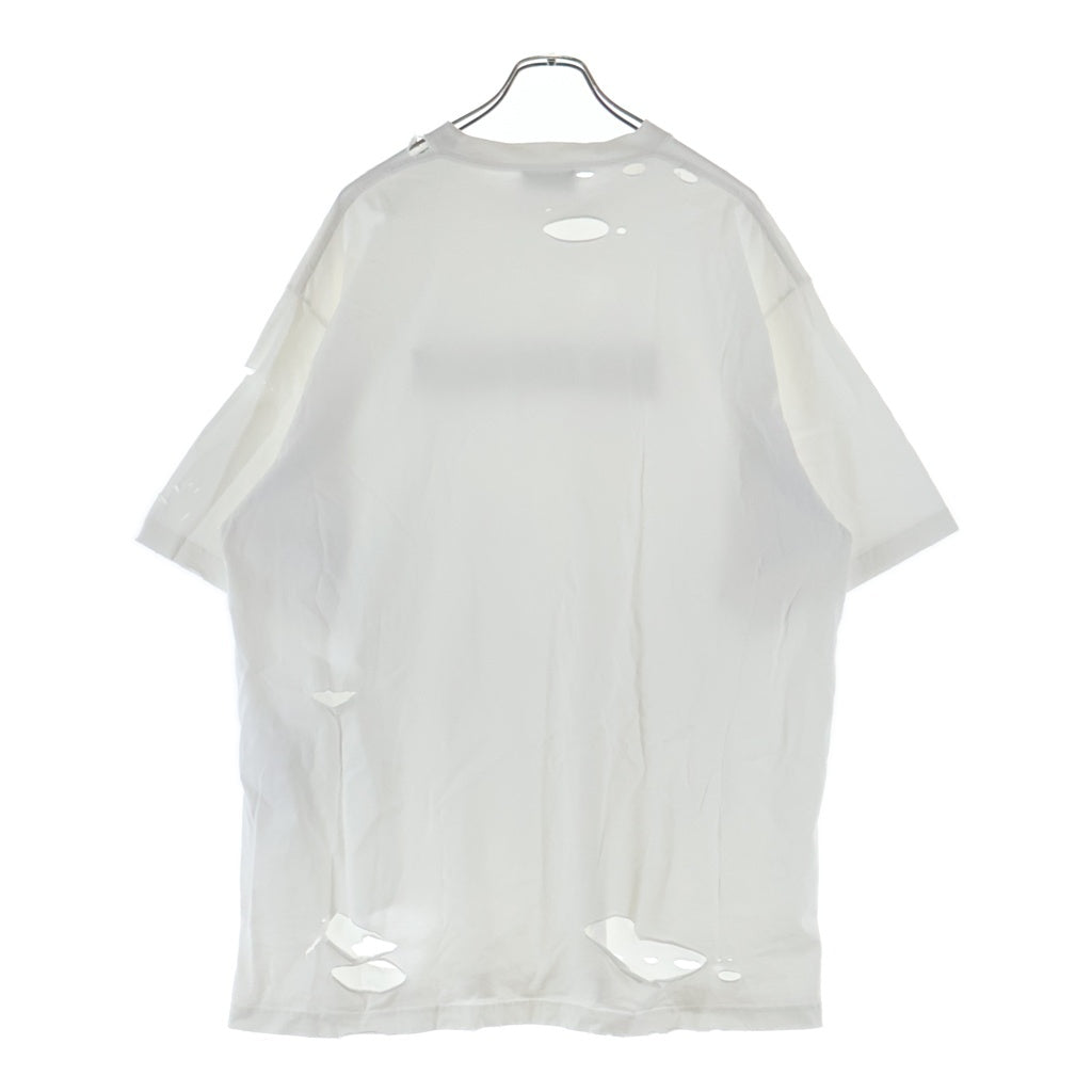 BALENCIAGA(バレンシアガ) デストロイ加工 ロゴプリントTシャツ
