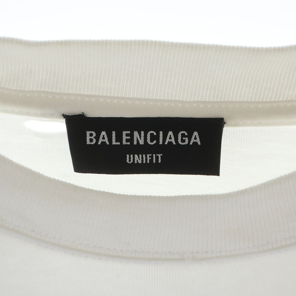 BALENCIAGA(バレンシアガ) デストロイ加工 ロゴプリントTシャツ
