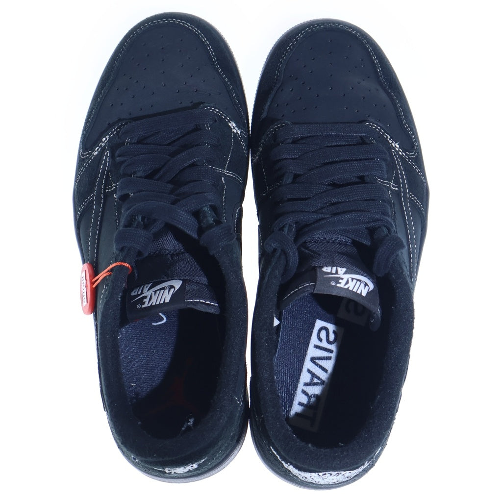 NIKE(ナイキ) ×トラヴィス スコット AIR JORDAN 1 LOW OG SP BLACK PHANTOM エアジョーダン1 ローカットスニーカーUS8.5/26.5cm