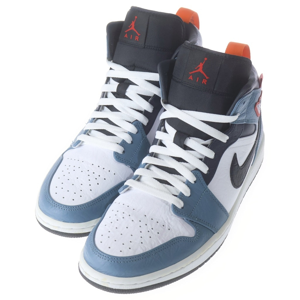 NIKE(ナイキ) ×FACETASM Air Jordan 1 Mid White/Navy CU2802-100 ×ファセッタズム エアジョーダン1 ミッド ハイカットスニーカー シューズ US11/29.0cm ホワイト/ネイビー