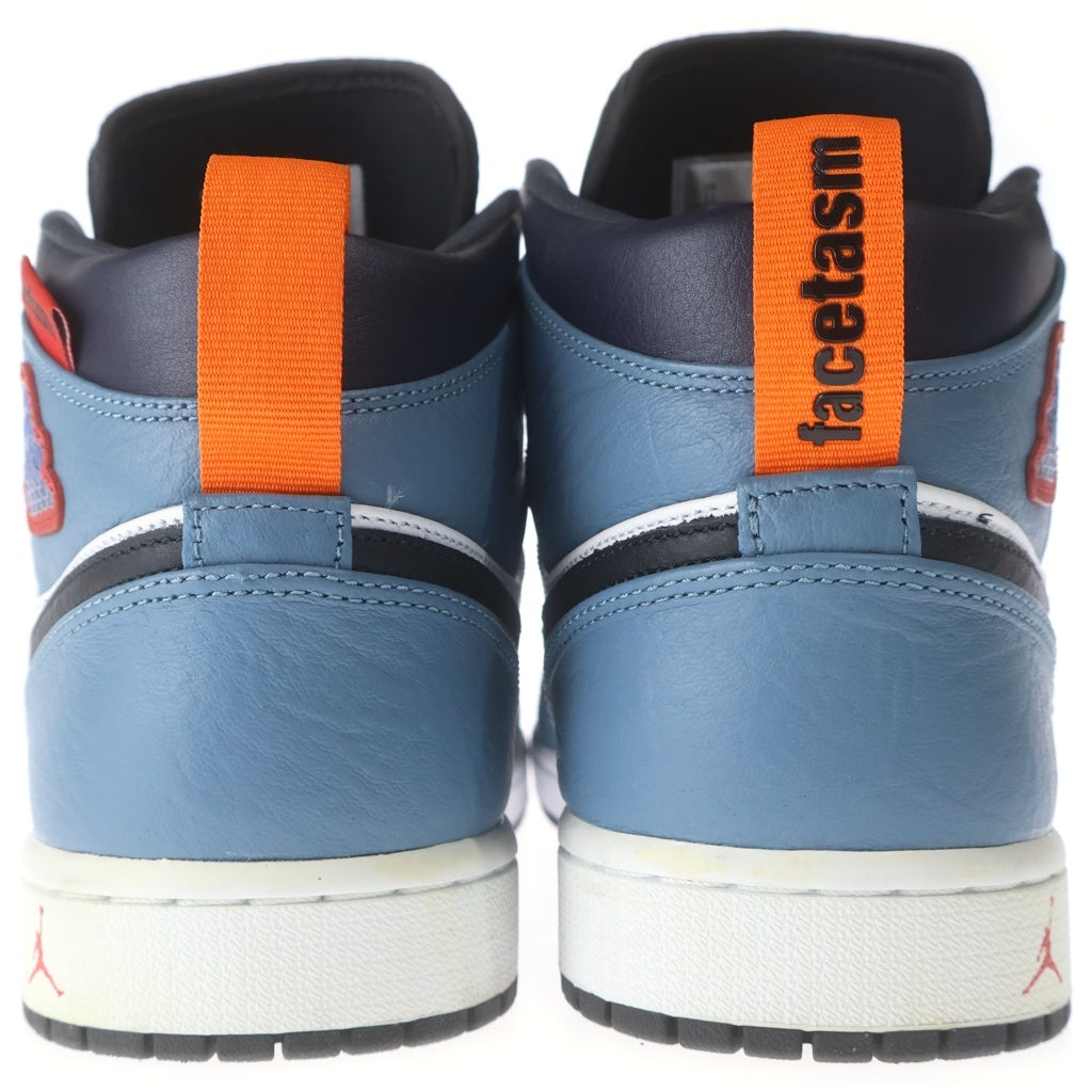 NIKE(ナイキ) ×FACETASM Air Jordan 1 Mid White/Navy CU2802-100 ×ファセッタズム エアジョーダン1 ミッド ハイカットスニーカー シューズ US11/29.0cm ホワイト/ネイビー