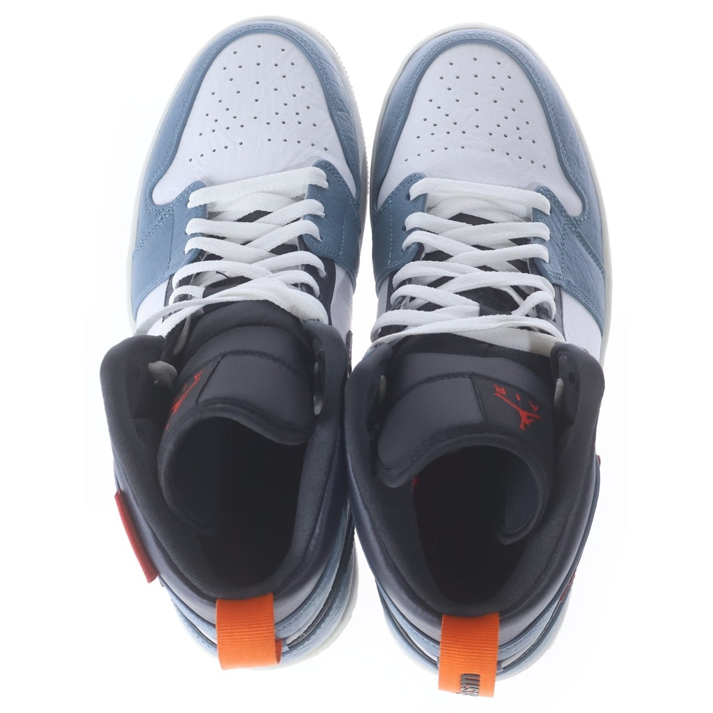 NIKE(ナイキ) ×FACETASM Air Jordan 1 Mid White/Navy CU2802-100 ×ファセッタズム エアジョーダン1 ミッド ハイカットスニーカー シューズ US11/29.0cm ホワイト/ネイビー