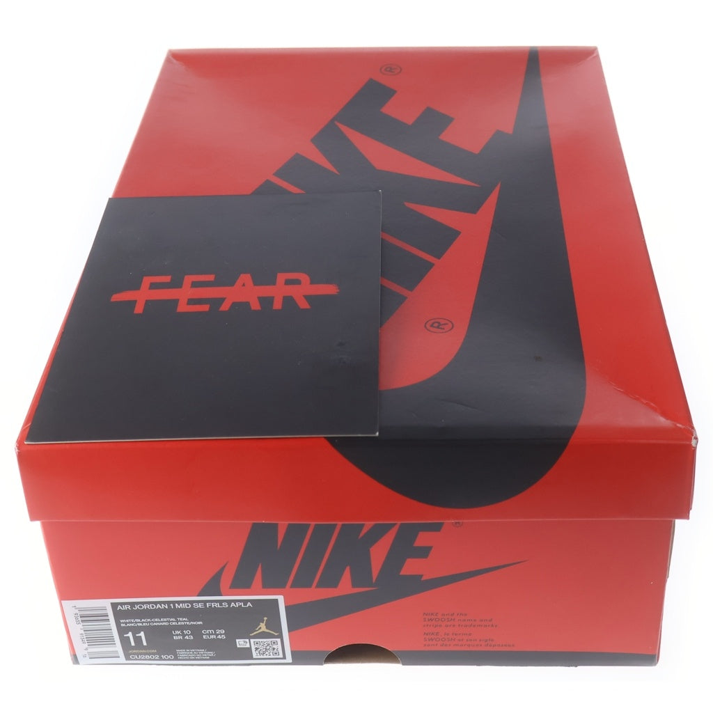 NIKE(ナイキ) ×FACETASM Air Jordan 1 Mid White/Navy CU2802-100 ×ファセッタズム エアジョーダン1 ミッド ハイカットスニーカー シューズ US11/29.0cm ホワイト/ネイビー