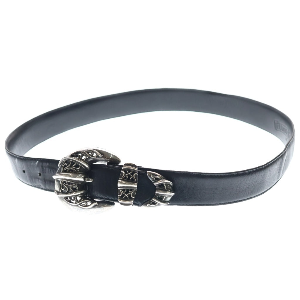 CHROME HEARTS(クロムハーツ) Celtic Talon 3PC Leather Belt 1.5 3PC BLT TALON タロン レザーベルト ブラック/シルバー