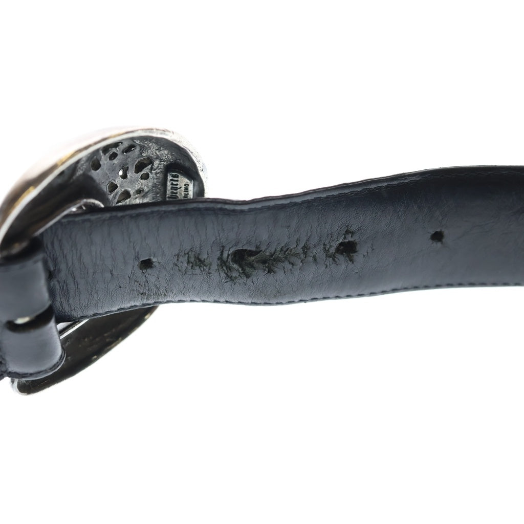 CHROME HEARTS(クロムハーツ) Celtic Talon 3PC Leather Belt 1.5 3PC BLT TALON タロン レザーベルト ブラック/シルバー
